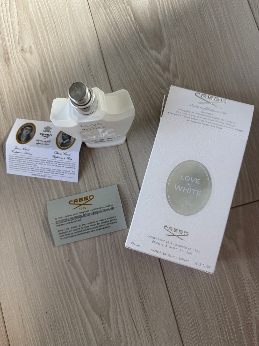 Creed Love in White Decorative Fragrance Bottle – White